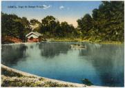 Reprodução de Postal. Lisboa. Lago do Campo Grande