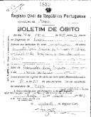 Boletim de Óbito 1850
Augusto Luís Basílio
Coval 14