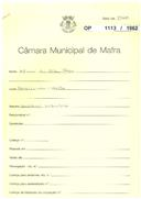 OP 1113/1962 - Adriano da Silva Fofa - Gonçalvinhos, Mafra - construção de uma casa para habitação.
Licença de construção n.º 296/62.