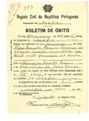 Boletim de Óbito 853
Rosa Duarte Franco Pereira
Coval 560