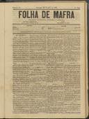 Folha de Mafra: Periódico noticioso, literário e agrícola, Ano 1, n.º 40