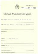 OP 260/1960 - Manuel Canavarro Guimarães de Barbuda e Silva - construção de muro - Vale da Guarda / Vila Franca do Rosário 
Licença de construção nº 612/1960