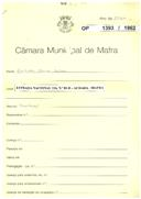 OP 1393/1962 - Martinho Duarte Sabino - construção de habitação - Estrada Nacional 116 nº.81-B - Achada / Mafra - licença de construção nº 1781, de 17-12-62 e utilização nº 1926, de 30-09-63 