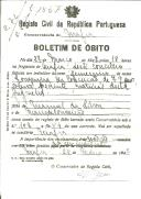 Boletim de Óbito 1567
Joaquina da Conceição
Coval 72