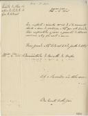 Ofício de Pedro Ernesto Coelho Gaio, em nome do procurador da Ermida de Nossa Senhora da Piedade do Codeçal, por este não saber escrever, dirigido ao administrador do Concelho de Mafra, em resposta à circular n.º 14 datada de 6 de Julho de 1886, informando que a mesma ermida tem emprestado a juros a quantia de 150 mil réis a 5% ao ano.