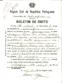 Boletim de Óbito 1148
Maria Rosa da Silva Nobre
Coval 167