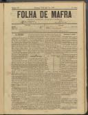 Folha de Mafra: Periódico noticioso, literário e agrícola, Ano 1, n.º 38