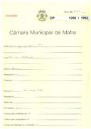 OP 1266/1962 - Domingos de Oliveira França - Charneca, Milharado - pede informação se pode construir.
Licença de construção n.º 1575/1964.
Licença de habitação n.º 77/1968