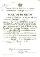 Boletim de Óbito 1799
Frederico dos Santos
Coval 187