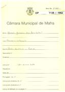 OP 1138/1962 - Manuel Joaquim dos Reis Leitão - Charneca, Milharado - construção de um prédio para padaria.
Licença n.º 575/62.