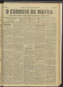 O Correio de Mafra: Jornal semanal, noticioso e agrícola, defensor dos interesses da Comarca de Mafra, Ano 5, n.º 188