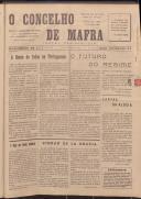 O Concelho de Mafra: Jornal Regionalista, Ano 19, n.º 549