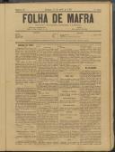 Folha de Mafra: Periódico noticioso, literário e agrícola, Ano 1, n.º 35