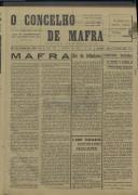 O Concelho de Mafra: Jornal Regionalista, Ano 25, n.º  628