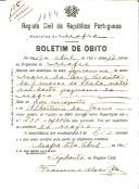 Boletim de Óbito 1054
Maria da Luz Vicente
Coval 186