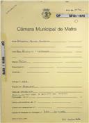 OP 5810/1970 Anselmo Manuel Carreira - Rua Paroquial - Milharado - construção de um prédio licença de construção nº 625/1971 licença de utilização nº 321/1972 