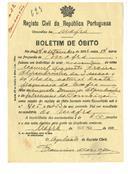 Boletim de Óbito 623
Manuel Augusto Freire Alpendrinho
Coval 22