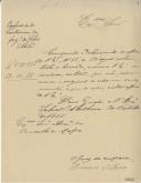 Ofício do juiz da Confraria do Santíssimo Sacramento da freguesia de Sobral da Abelheira, Francisco Antunes, dirigido ao administrador do Concelho de Mafra, em cumprimento do ofício n.º 66 datado de 17 de Agosto de 1888, procedendo ao envio de certidões uma vez que não pode enviar os documentos originais solicitados.