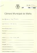 OP 199/1960 - Merceano Lopes Pimenta - construção de arrecadação - Ribamar / Santo Isidoro - licença de construção nº 437/1960 de 30-04-60