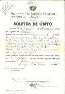 Boletim de Óbito 1827
Maria de Jesus
Coval 211