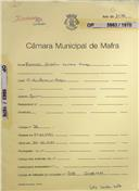 OP 5863/1970 Armindo António Loureiro Cabeça - A-Da - Perra - Mafra construção de uma moradia - Licença de construção nº 36/1971 licença de utilização nº 208/1971