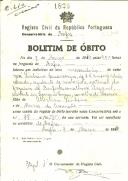 Boletim de Óbito 1826
José pinheiro Quaresma
Coval 8