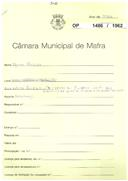 OP 1486/1962 - Afonso Porfirio - construção de moradia, Rua Afonso Porfirio, nº 4 - Venda do Pinheiro - licença de construção nº 4/1963 - Licença de utilização nº 362/1964