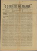 O Correio de Mafra: Jornal semanal, noticioso e agrícola, defensor dos interesses da Comarca de Mafra, Ano 4, n.º 120