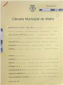 OP 5993/1971 - Manuel Batalha Jacinto - Santo Isidoro
Construção de uma moradia
Licença de construção n.º 533/1971
Licença de habitação n.º 410/1972