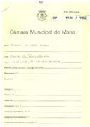 OP 1130/1962 - António da Costa Gaspar - Rua Luís de Camões nº.11 - Ericeira - construção de uma moradia.
Licença de construção n.º 2223/66.
Licença de Habitação nº. 63/1967