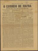 O Correio de Mafra: Jornal semanal, noticioso e agrícola, defensor dos interesses da Comarca de Mafra, Ano 3, n.º 59