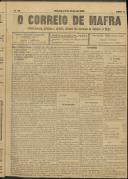 O Correio de Mafra: Jornal semanal, noticioso e agrícola, defensor dos interesses da Comarca de Mafra, Ano 2, n.º 20