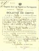 Boletim de Óbito 1674
Bonifácio Duarte Carvalho
Coval 26