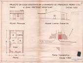 OP Francisco Pedro Coutinho - Livramento / Azueira - Modificar prédio urbano composto de casas terreas para habitação, fazendo-lhe um 1º andar - Licença de construção nº 268/1956 - Licença de utilização nº 177/1957.