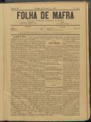 Folha de Mafra: Periódico noticioso, literário e agrícola, Ano 1, n.º 36