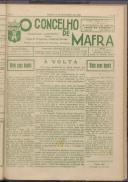 O Concelho de Mafra: Semanário ilustrado. Órgão de Propaganda e Defesa do Concelho, Ano 1, n.º 38