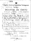 Boletim de Óbito 1963
Umbelina de Jesus Silva Leitão
Coval 451