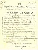 Boletim de Óbito 1672
José Inácio da Silva
Coval 489