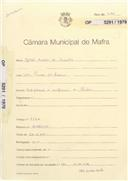 OP 5291/1970 José Tomás de CArvalho - Vila Franca do Rosário - modificação e ampliação de um prédio - licença de construção nº 1222/1970 licença de utilização nº 150/1971 