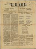 Voz de Mafra: Semanário republicano. Órgão do Partido Evolucionista neste Concelho, Ano 1, n.º 10