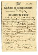 Boletim de óbito A2497
Maria Cecília da silva
Coval 146