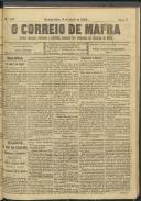 O Correio de Mafra: Jornal semanal, noticioso e agrícola, defensor dos interesses da Comarca de Mafra, Ano 5, n.º 167