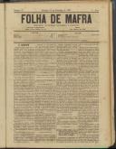 Folha de Mafra: Periódico noticioso, literário e agrícola, Ano 1, n.º 27