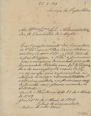 Ofício do juiz da Irmandade do Santíssimo Sacramento do Gradil, António da Cruz Maráo, dirigido ao administrador do Concelho de Mafra, informando que o número de irmãos em 31 de Dezembro de 1912 eram de 54, e que se procederá à eleição da mesa administrativa da referida Irmandade no mês de Junho de 1913, conforme estipula os estatutos. 