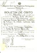 Boletim de Óbito 1519
Maria Irene Querido Batalha
Coval 356