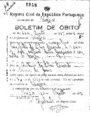 Boletim de Óbito 1948
João Leitão da Silva Querido
Coval 45