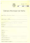 OP 1447/1962 Ofélia Marcelino Fernandes - MUrgeira - Mafra - ampliar uma casa licença de construção nº 1488/1963 licença de utilização nº 2448/1963 