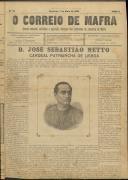 O Correio de Mafra: Jornal semanal, noticioso e agrícola, defensor dos interesses da Comarca de Mafra, Ano 2, n.º 25