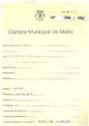 OP 1366/1962 - Agostinho Tomaz - construção de prédio - São Domingos / Encarnação - licenças de construção nº 1744, de 11-12-1962 e utilização nº 283, de 11-03-63