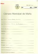 OP 561/1960 - Nuno Vasco Abreu Santos - Matoutinho-Venda do Pinheiro - Construção de moradia
Licença de construção n.º 1055/1961
Licença de habitação n.º 1102/1962